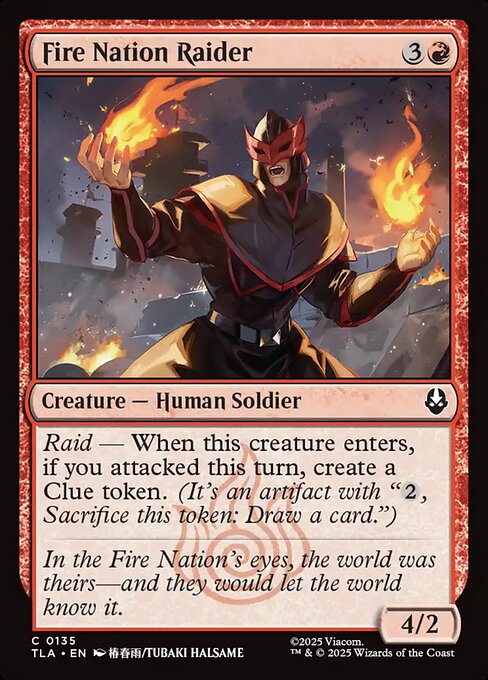 Fire Nation Raider — Front