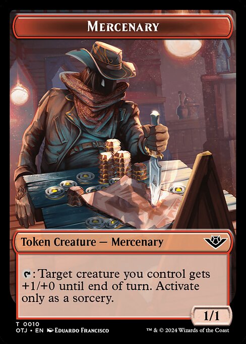 Mercenary // Bird Double-Sided Token — Front — Mercenary