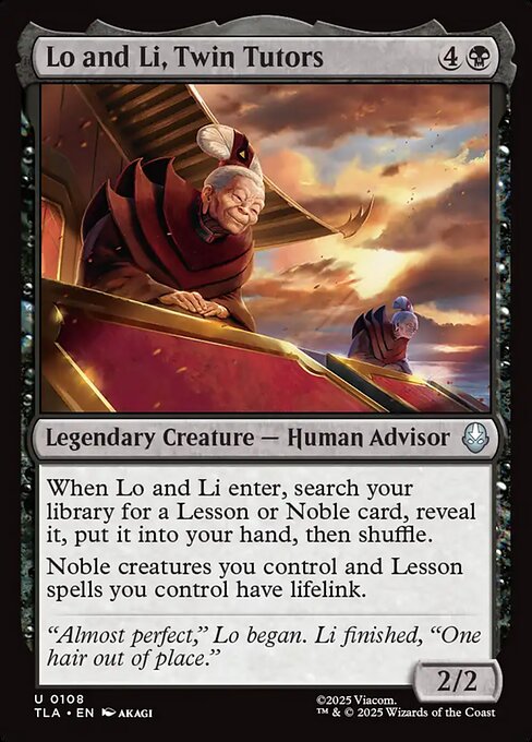 Lo and Li, Twin Tutors — Front