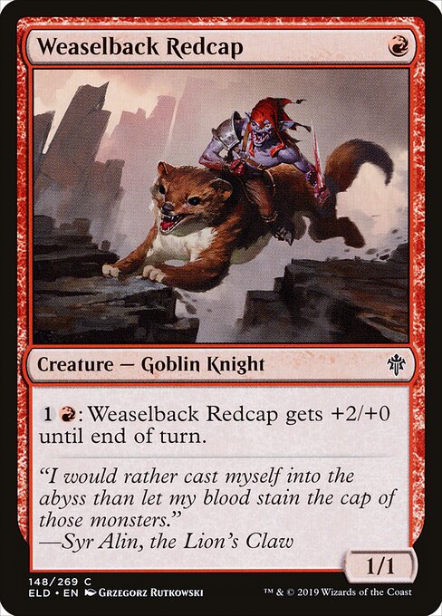 Weaselback Redcap — Front