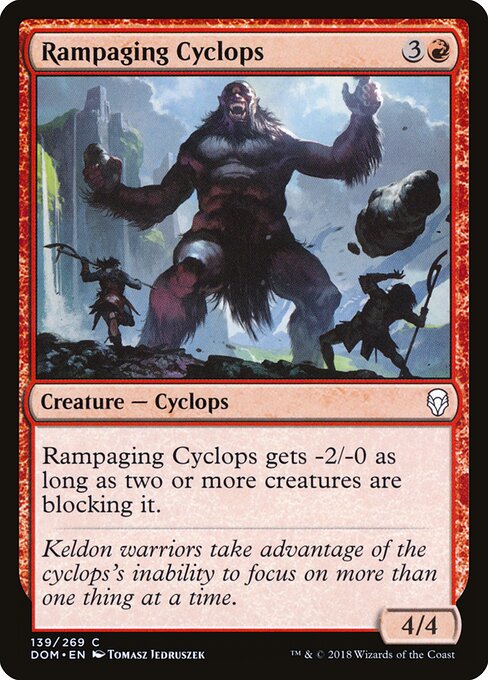 Rampaging Cyclops — Front