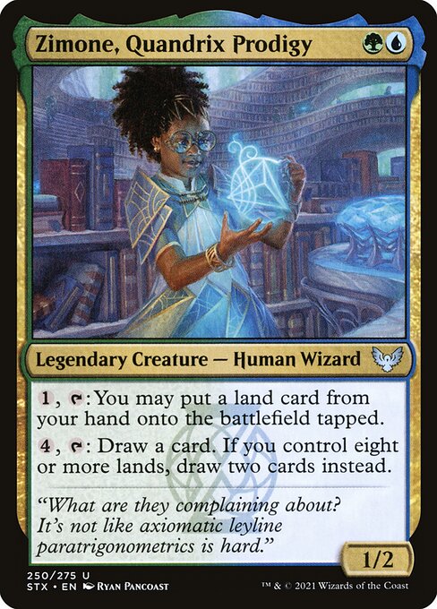 Zimone, Quandrix Prodigy — Front
