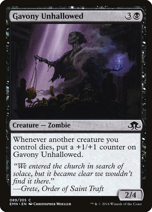 Gavony Unhallowed — Front
