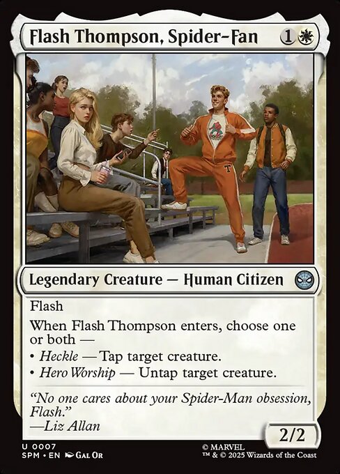 Flash Thompson, Spider-Fan — Front