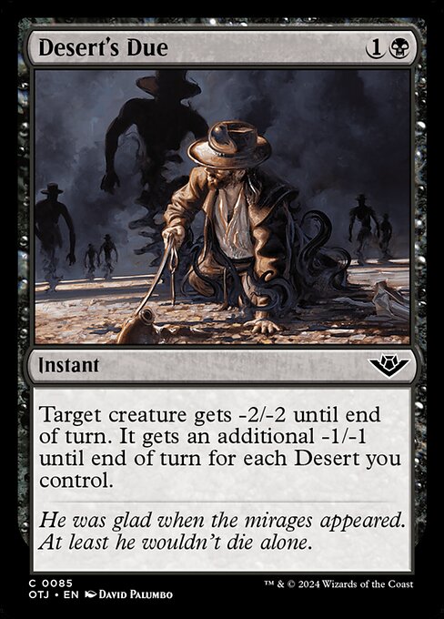 Desert's Due — Front