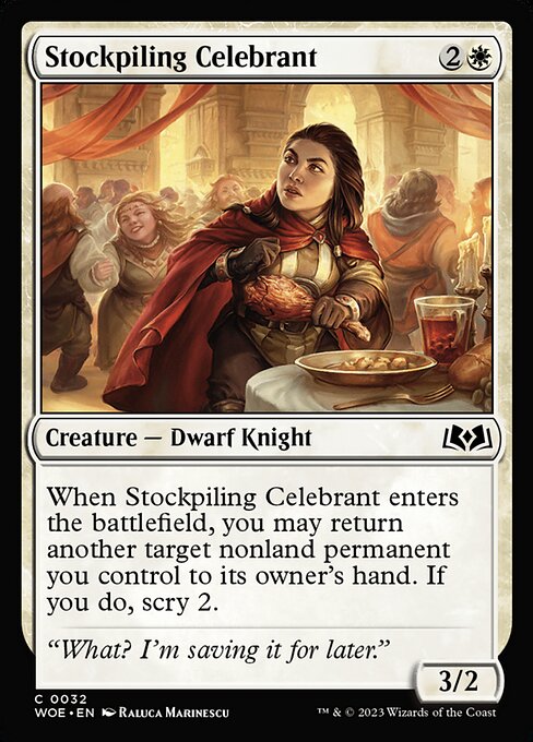 Stockpiling Celebrant — Front