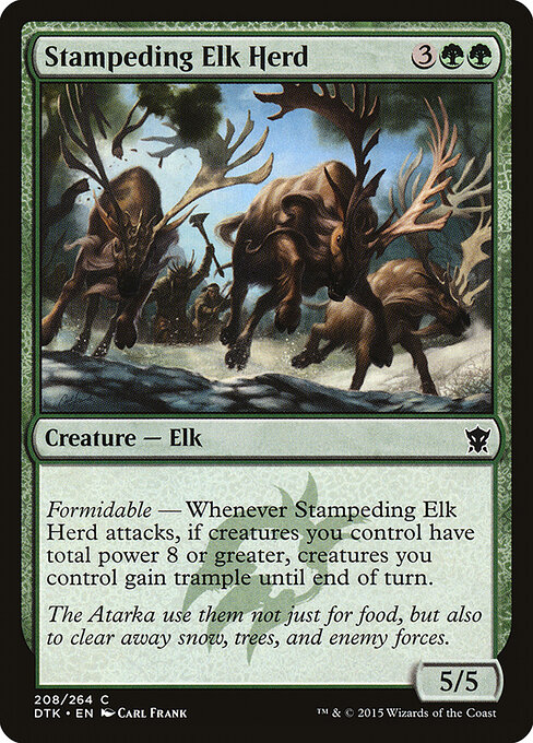 Stampeding Elk Herd — Front