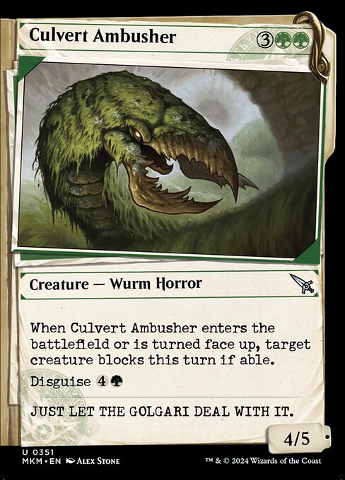 Culvert Ambusher (Showcase) — Front