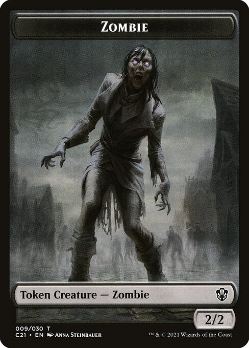 Zombie // Spirit Double-Sided Token — Front — Zombie