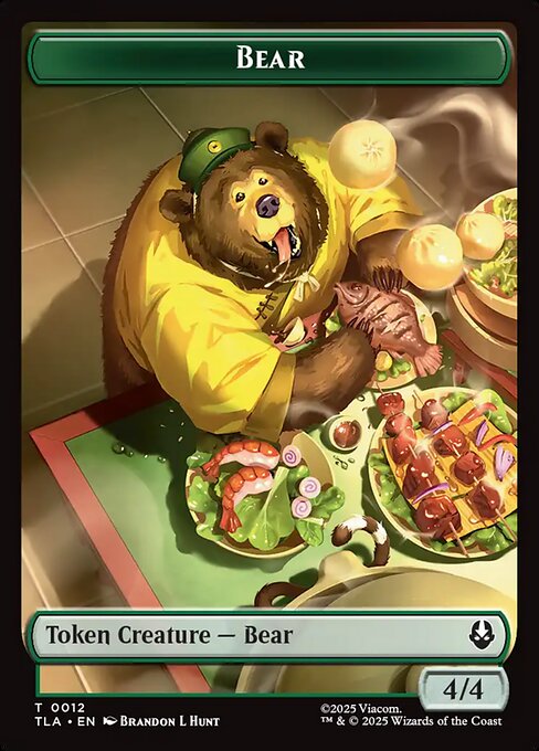 Bear // Food (0020) Double-Sided Token — Front — Bear
