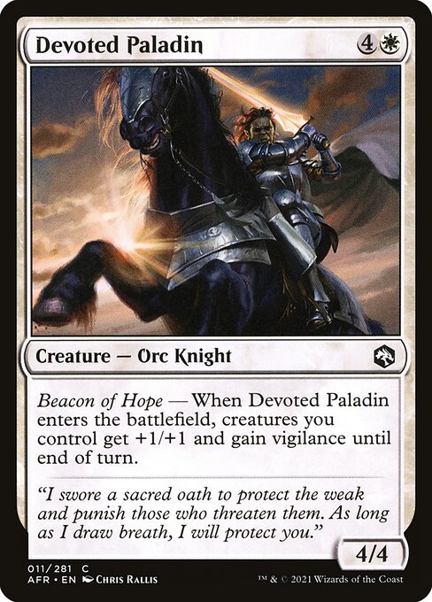 Devoted Paladin — Front