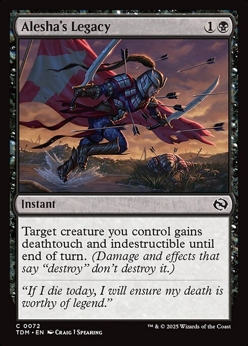 Alesha's Legacy — Front