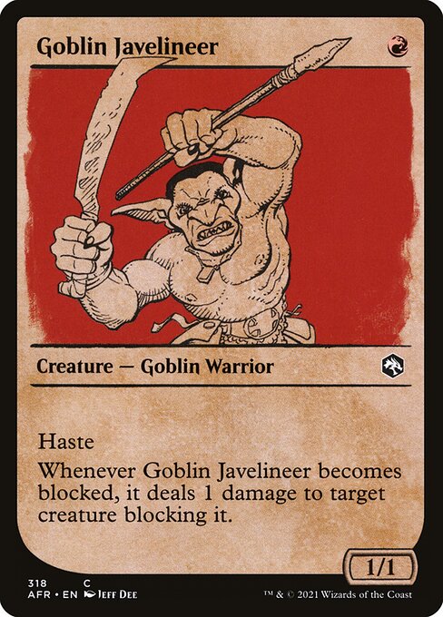Goblin Javelineer (Showcase) — Front