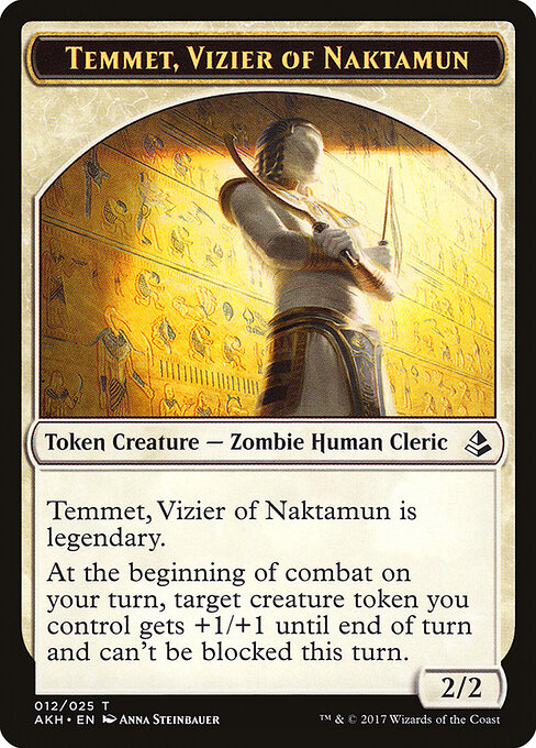 Temmet, Vizier of Naktamun // Zombie Double-Sided Token — Front — Temmet, Vizier of Naktamun