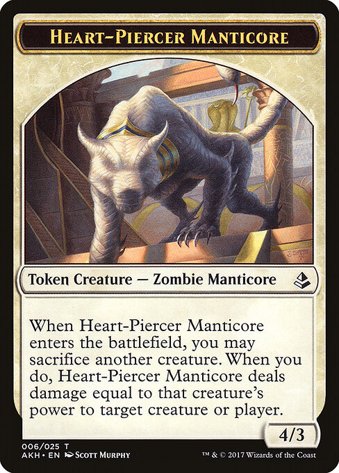 Heart-Piercer Manticore Token — Front