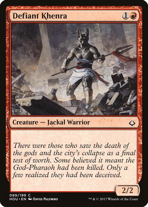 Defiant Khenra — Front