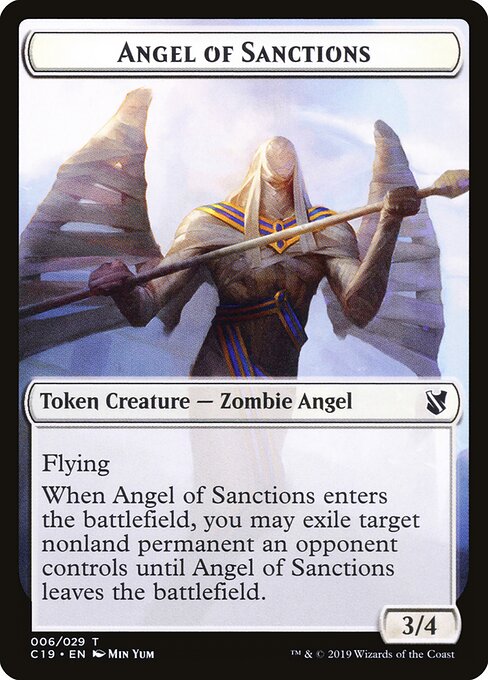 Angel of Sanctions // Horror Double-Sided Token — Front — Angel of Sanctions