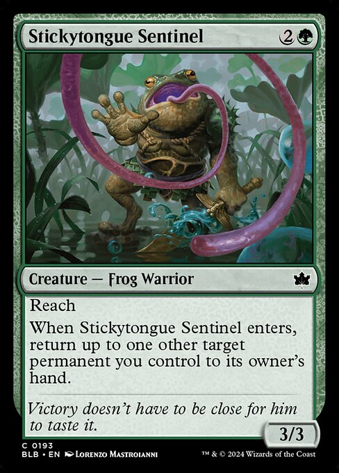 Stickytongue Sentinel — Front