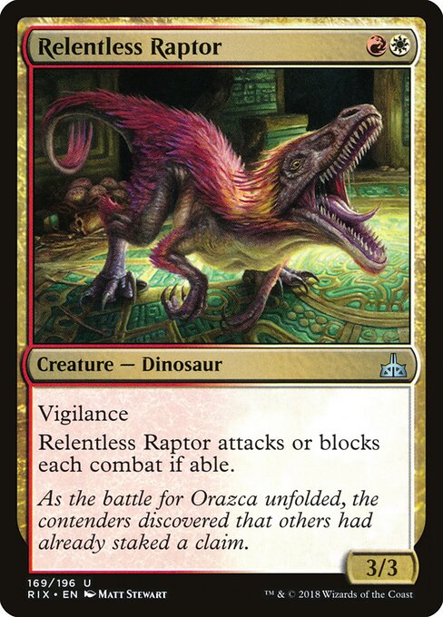 Relentless Raptor — Front