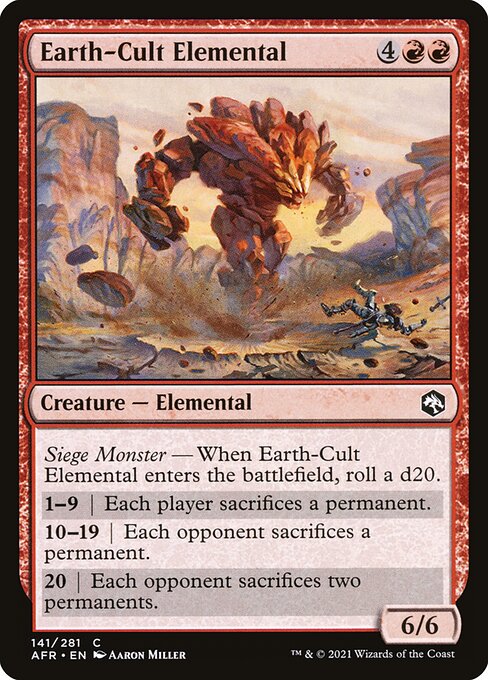 Earth-Cult Elemental — Front
