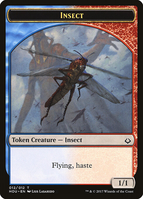 Insect // Warrior Double-Sided Token — Front — Insect