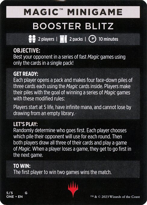 Magic Minigame: Booster Blitz — Front