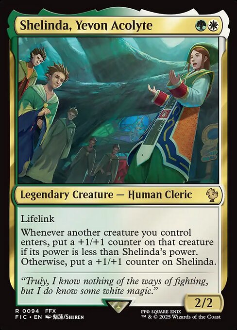Shelinda, Yevon Acolyte (Surge Foil) — Front