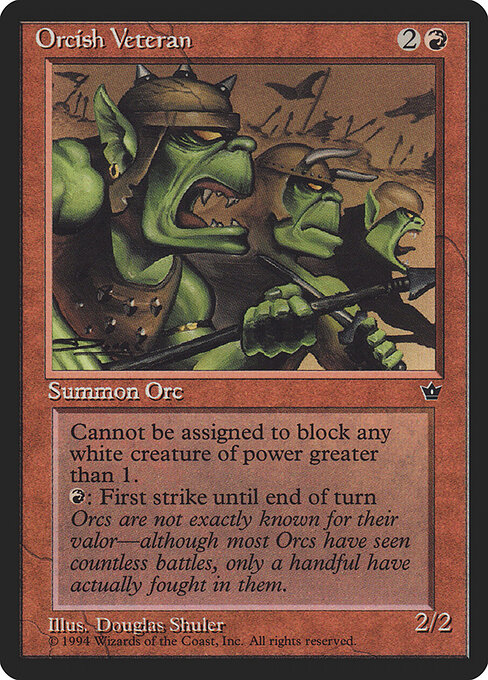 Orcish Veteran (Shuler) — Front