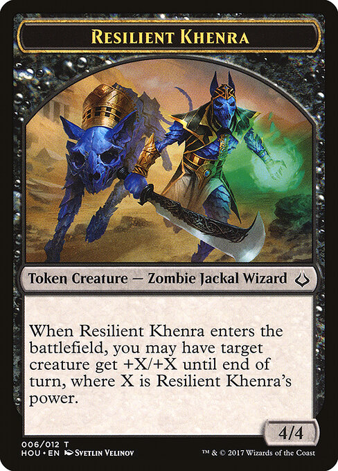 Resilient Khenra // Cat Double-Sided Token — Front — Resilient Khenra
