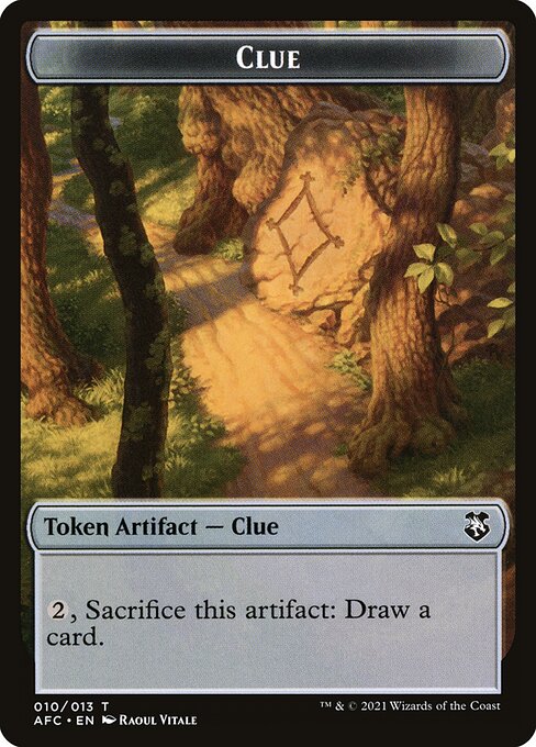 Clue // Treasure Double-Sided Token — Front — Clue