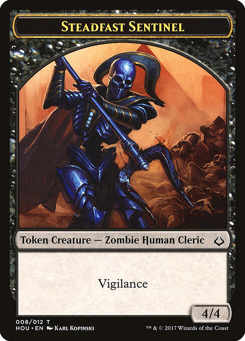 Steadfast Sentinel // Zombie Double-Sided Token — Front — Steadfast Sentinel