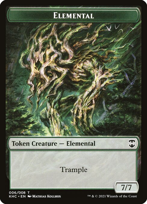 Elemental // Elf Warrior Double-Sided Token