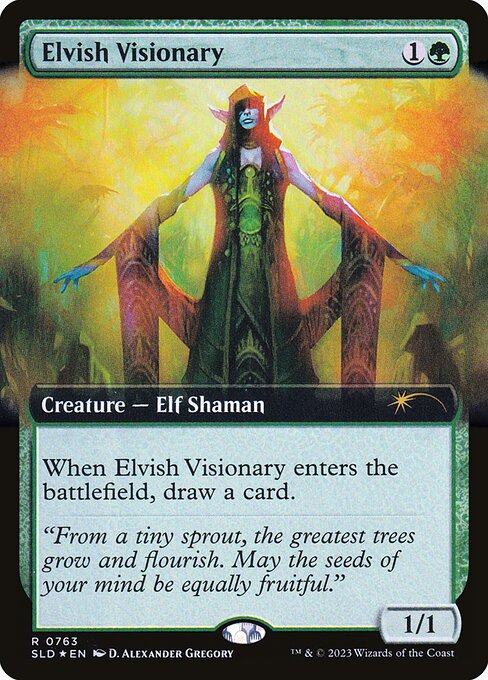 Elvish Visionary (Extended Art) — Front