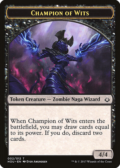 Champion of Wits // Warrior Double-Sided Token — Front — Champion of Wits