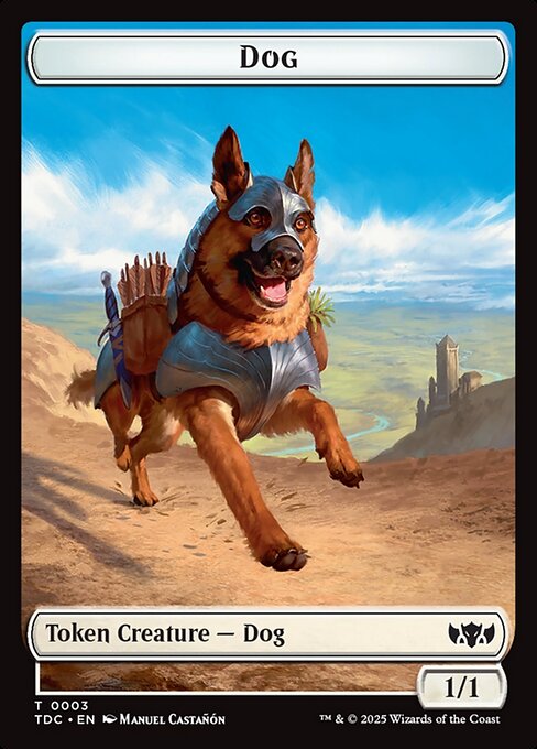 Dog // Goblin Double-Sided Token — Front — Dog