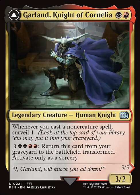 Garland, Knight of Cornelia — Front