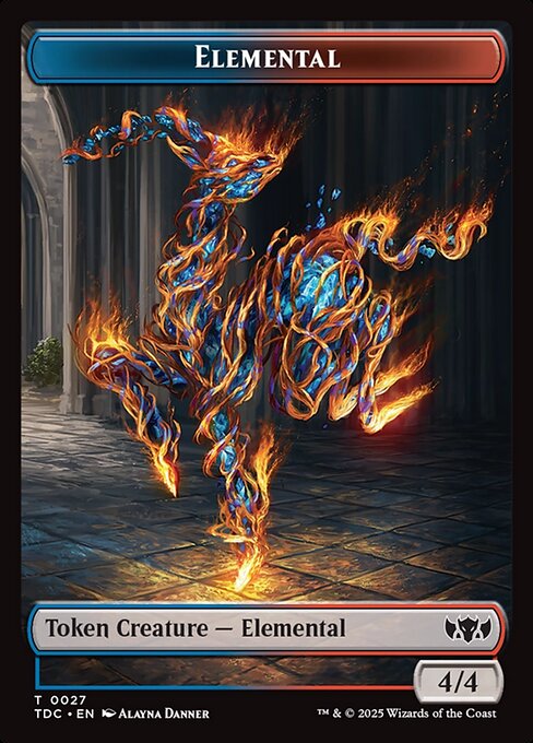 Elemental (0027) // Monk Double-Sided Token — Front — Elemental