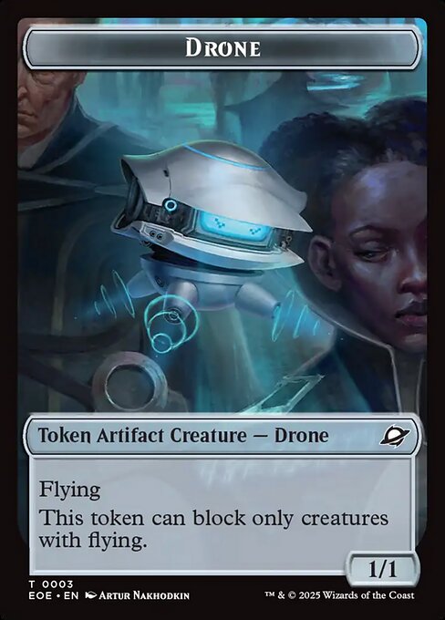 Drone // Lander (0005) Doubled-Sided Token — Front — Drone