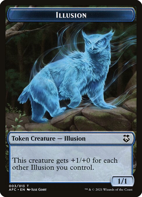 Illusion // Zombie Double-Sided Token — Front — Illusion