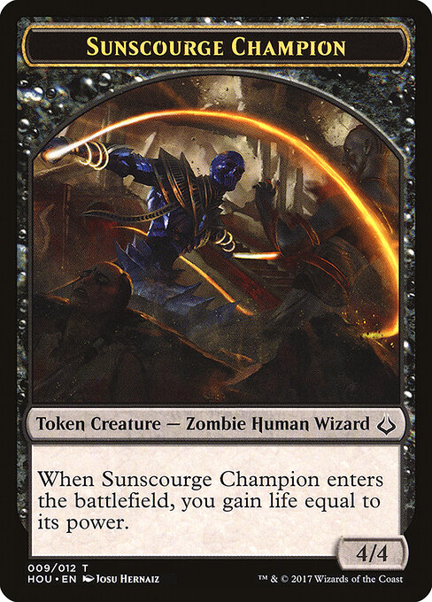 Sunscourge Champion // Cat Double-Sided Token — Front — Sunscourge Champion