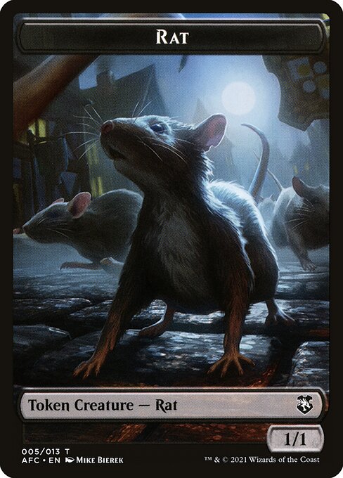 Rat // Zombie Double-Sided Token — Front — Rat