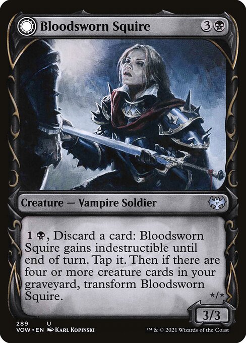 Bloodsworn Squire (Showcase) — Front